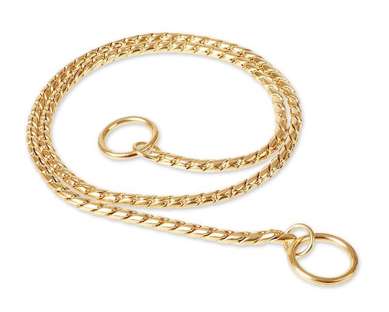 Obrázek k výrobku 75584 - Řetízkový obojek DeLuxe pro psa, zlatý