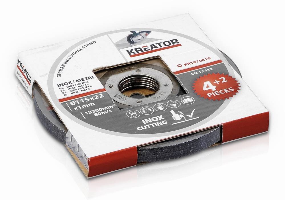 Obrázek k výrobku 14988 - Řezný kotouč Nerez/Ocel  115 x 1,0mm 4 plus 2 (6ks)