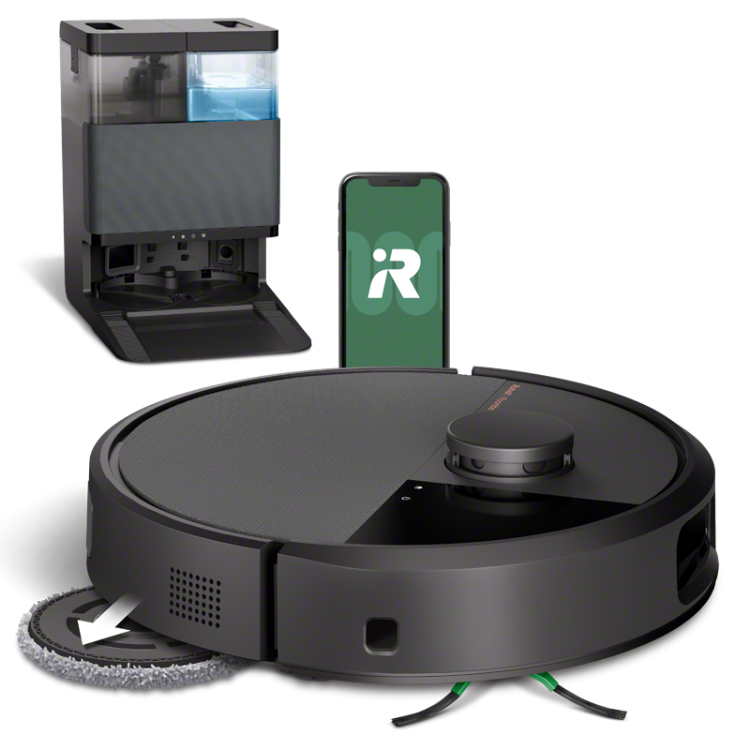 Obrázek k výrobku 93913 - Robotický vysavač a mop iRobot Roomba Plus 505 Combo Robot + AutoWash™ Dock (černý)
