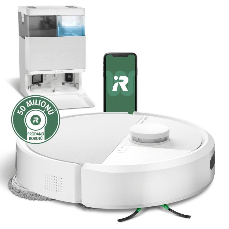 Obrázek k výrobku 93914 - Robotický vysavač a mop Roomba® Plus 405 Combo Robot + dokovací stanice AutoWash™ (bílý)