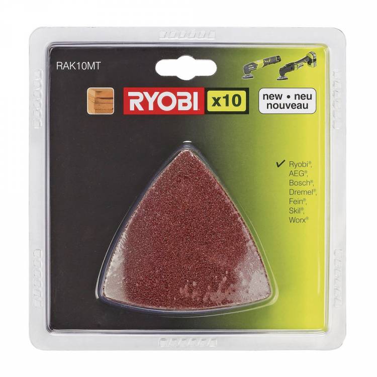Obrázek k výrobku 26339 - Ryobi RAK 10 MT - sada brusných papírů (10 ks) k RMT 1801 M, RMT 1201 M