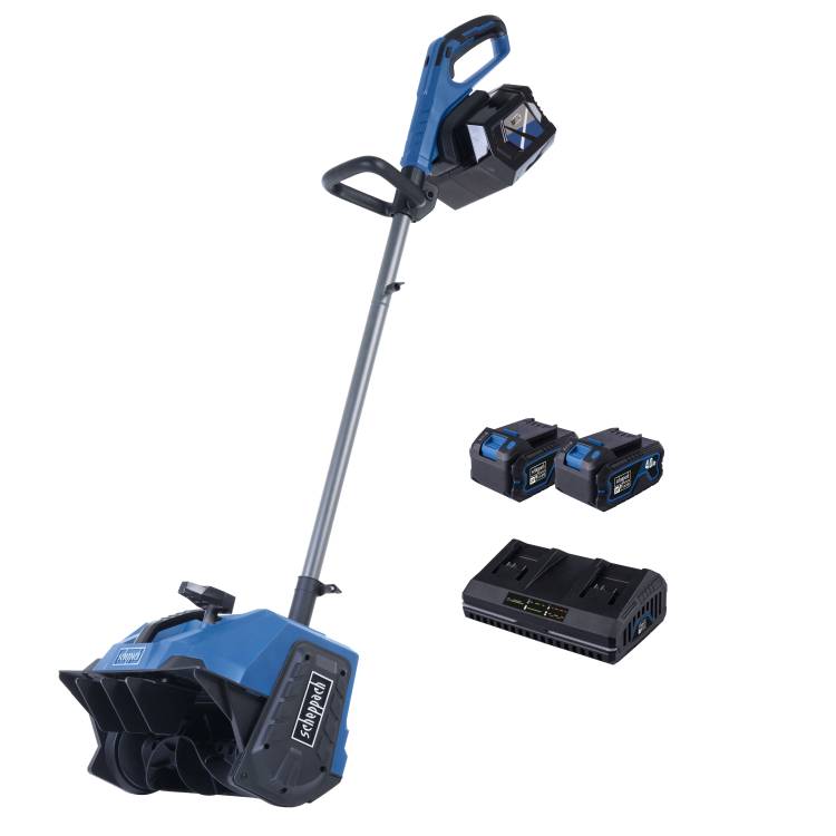 Obrázek k výrobku 94531 - Scheppach BC-SNB410-X-SET XL22x20 V IXES aku sněhová fréza + 4Ah baterie + duální nabíječka 4,5 A