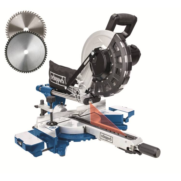 Obrázek k výrobku 54086 - Scheppach HM 254 - pokosová pila s potahem a laserem + 2. kotouč