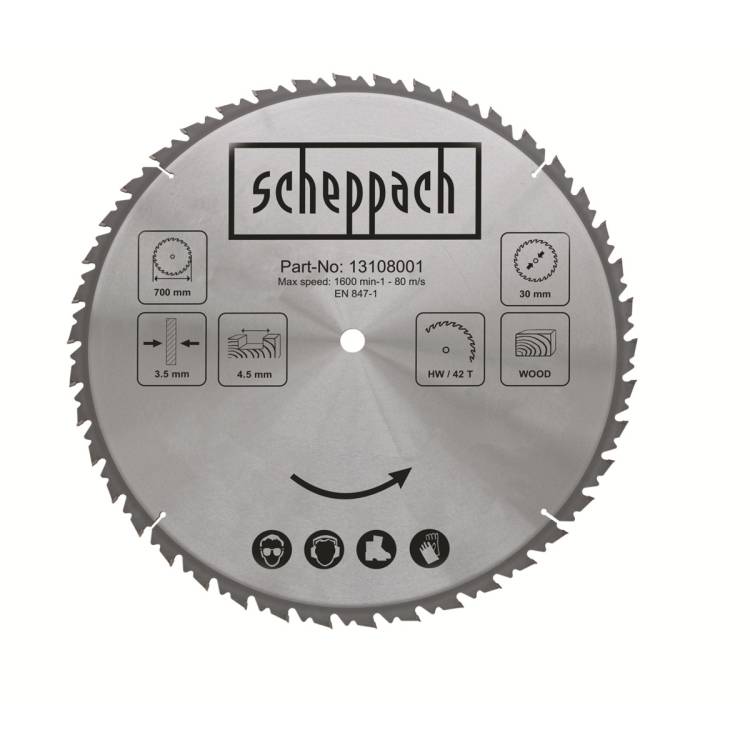 Obrázek k výrobku 26409 - Scheppach pilový kotouč TCT 700/30 mm, 42 zubů -