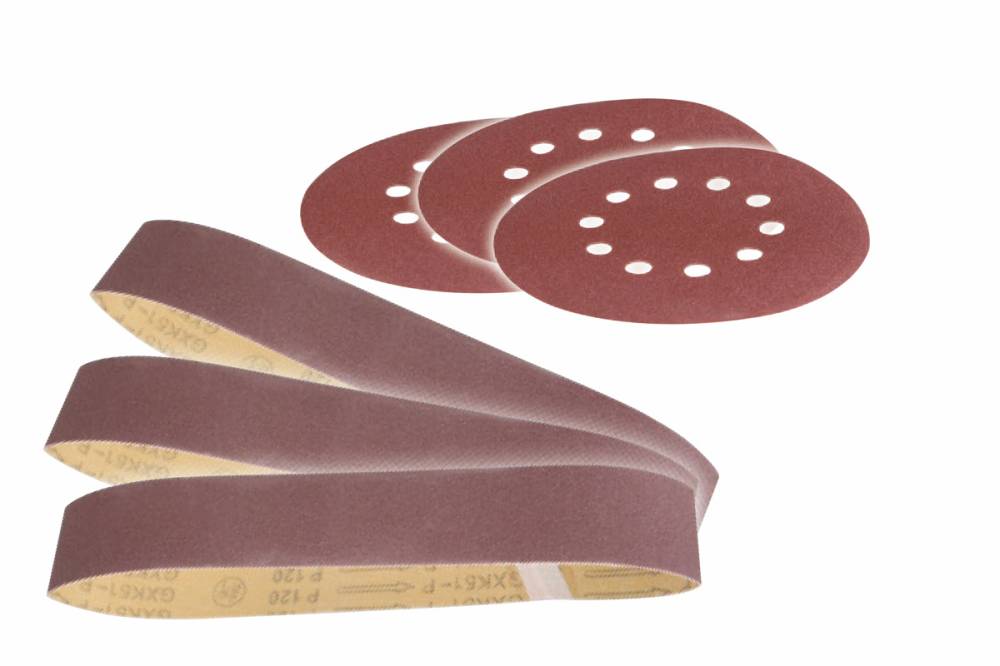 Obrázek k výrobku 37649 - Scheppach sada brusných pásů a papírů pro BTS 700 -