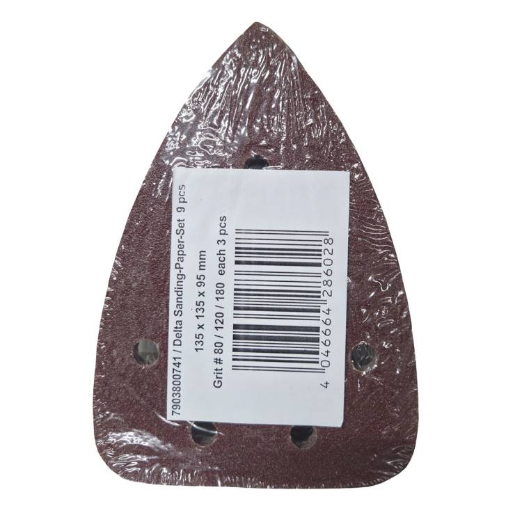 Obrázek k výrobku 93710 - Scheppach Sada delta brusných papírů (3x zr. 80, 3x zr. 120, 3x zr. 180)pro CFS135-20Li