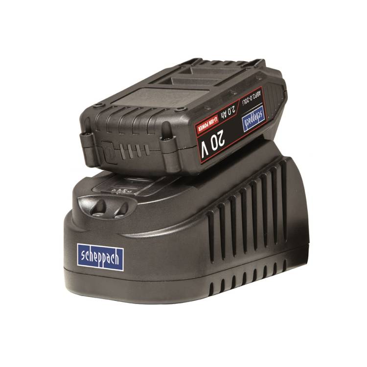 Obrázek k výrobku 53592 - Set baterie a nabíječky Scheppach ABP2.0-20Li KIT A - 20 V
