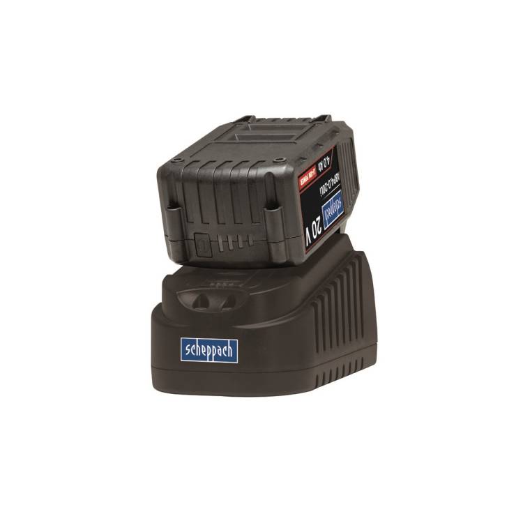 Obrázek k výrobku 53593 - Set nabíječky a baterie Scheppach ABP4.0-20Li KIT B - 20 V