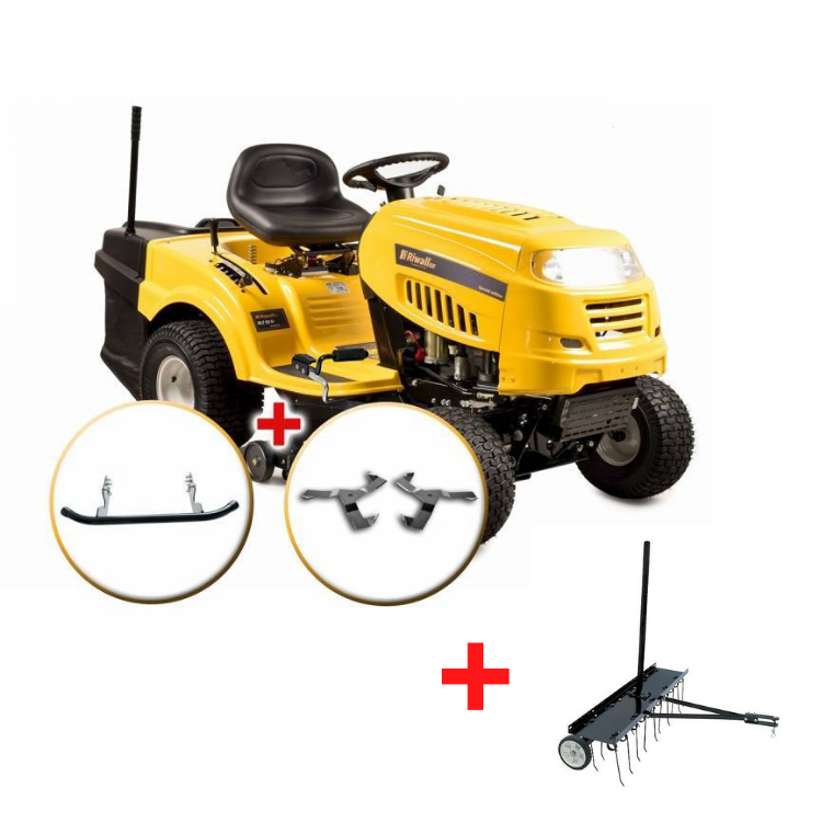 Obrázek k výrobku 74228 - Set travní traktor Riwall PRO RLT 92 T POWER KIT a tažený hrabač