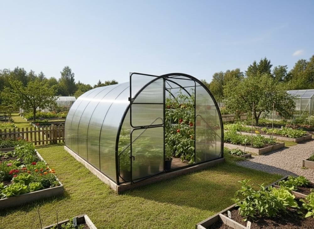 Obrázek k výrobku 92455 - skleník LANITPLAST DODO 300 3x4 m PC 4 mm černý LG4355