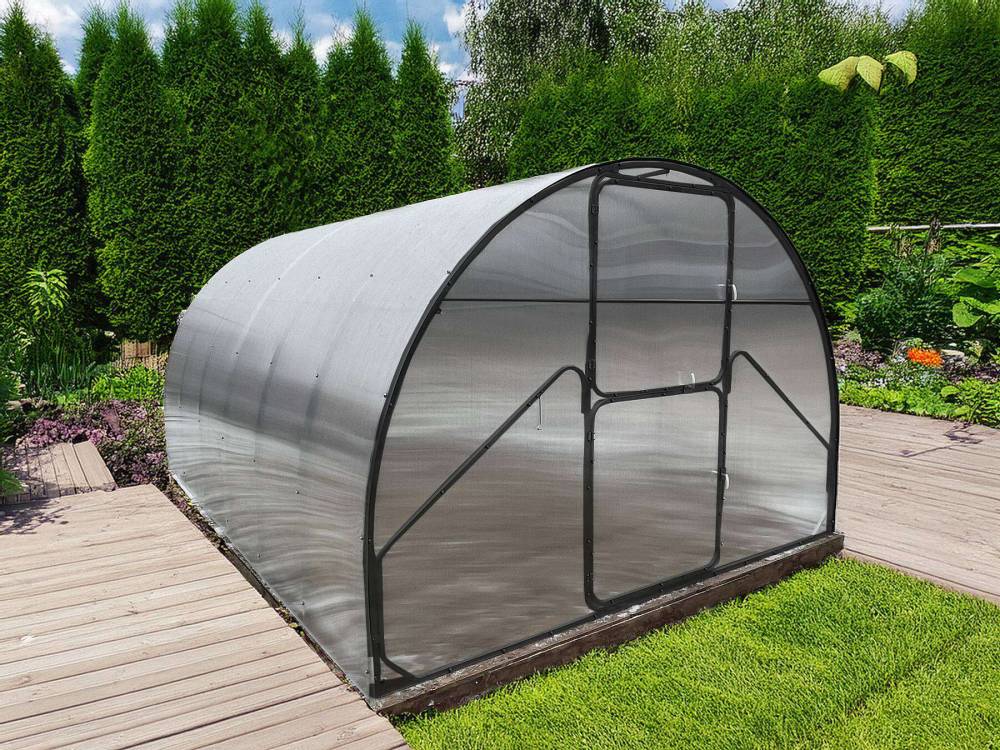 Obrázek k výrobku 92456 - skleník LANITPLAST DODO 300 3x4 m PC 6 mm černý LG4356