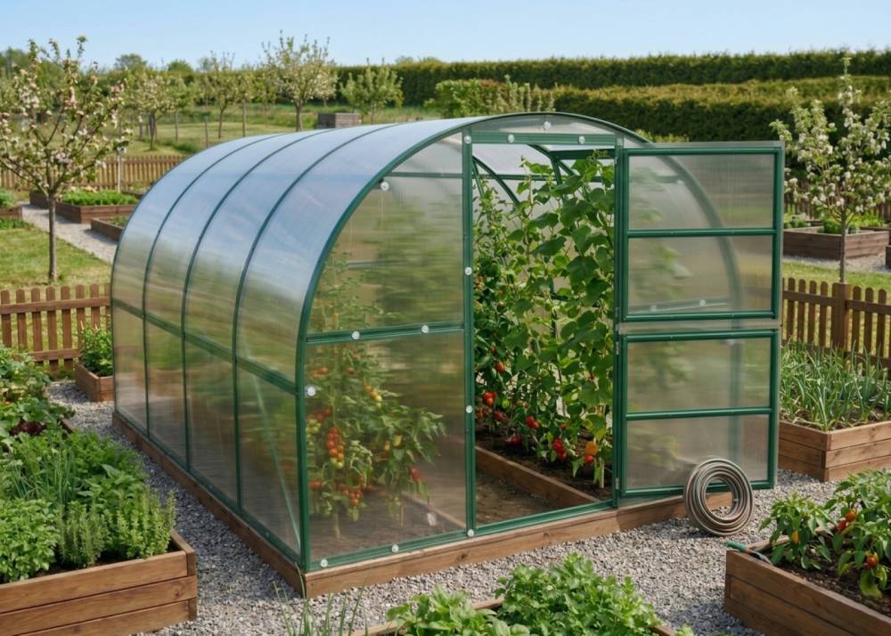 Obrázek k výrobku 92805 - skleník LANITPLAST KYKLOP2 3x4 m PC 6 mm zelený LG4376