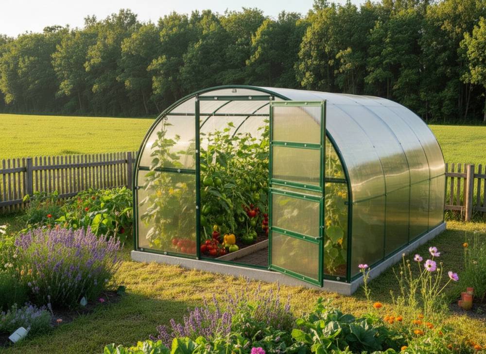 Obrázek k výrobku 92809 - skleník LANITPLAST KYKLOP2 3x6 m PC 6 mm zelený LG4380