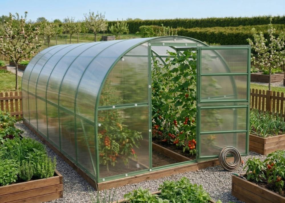 Obrázek k výrobku 92811 - skleník LANITPLAST KYKLOP2 3x6 m PC 8 mm zelený LG4382