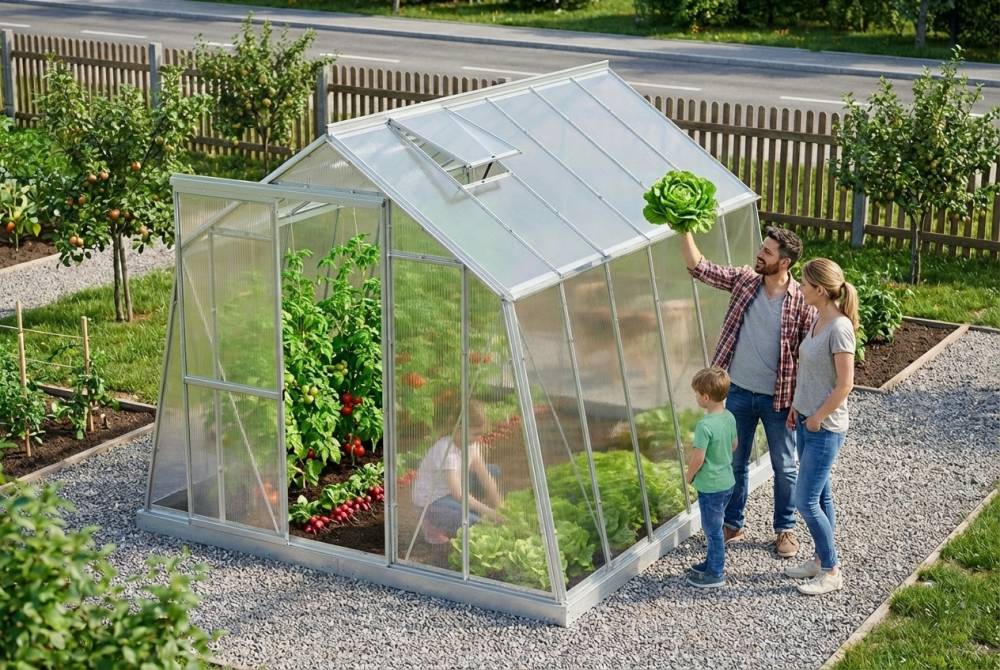 Obrázek k výrobku 94742 - skleník LANITPLAST LIMES Viva V7/6 PC 6 mm LG4710