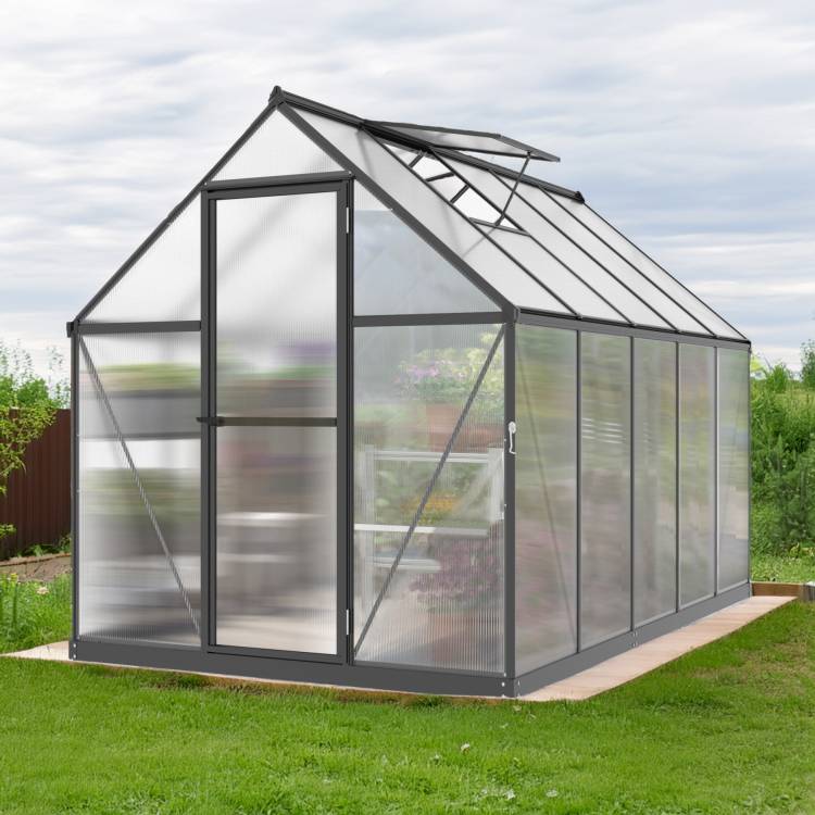 Obrázek k výrobku 92497 - skleník LANITPLAST SARANA 6x10 PC 4 mm černý LG4333