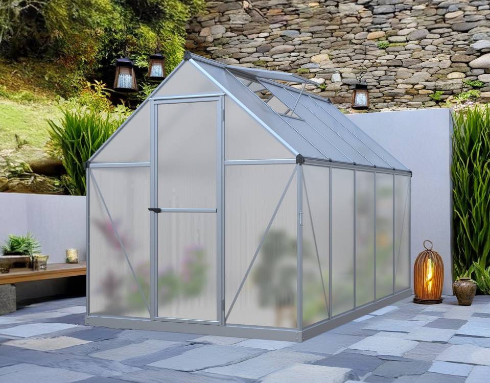 Obrázek k výrobku 92017 - skleník LANITPLAST SARANA 6x10 PC 4 mm stříbrný LG4272