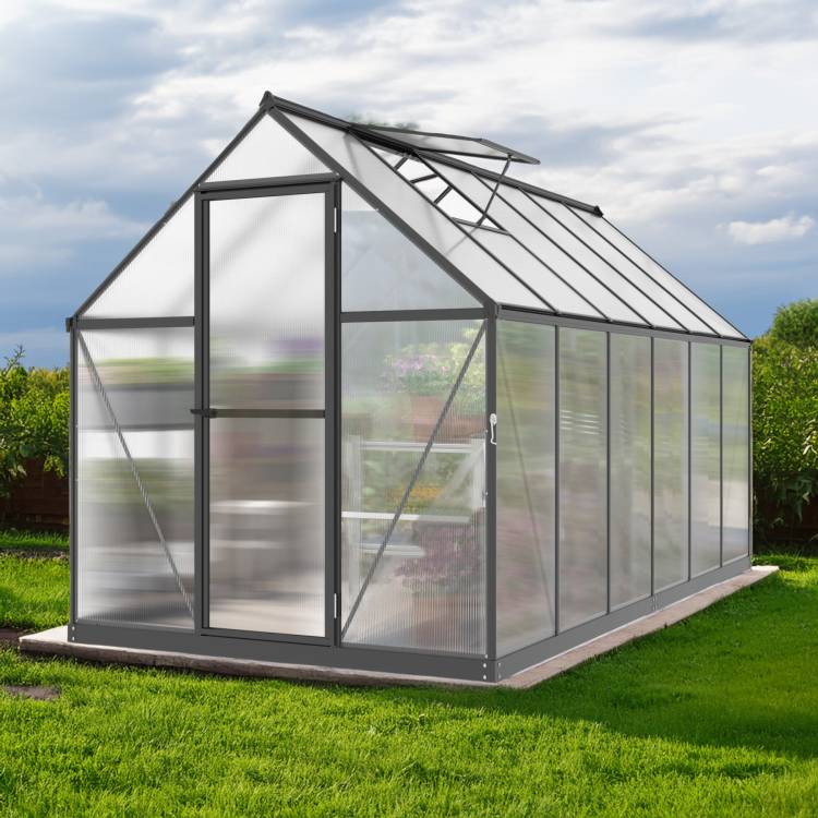 Obrázek k výrobku 92499 - skleník LANITPLAST SARANA 6x12 PC 4 mm černý LG4335