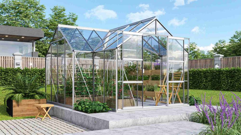 Obrázek k výrobku 41899 - skleník VITAVIA SIRIUS čiré sklo 3 mm stříbrný