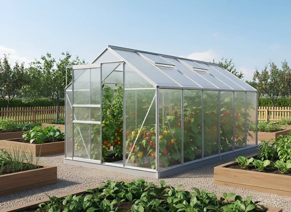 Obrázek k výrobku 41768 - skleník VITAVIA TARGET 7500 PC 4 mm stříbrný