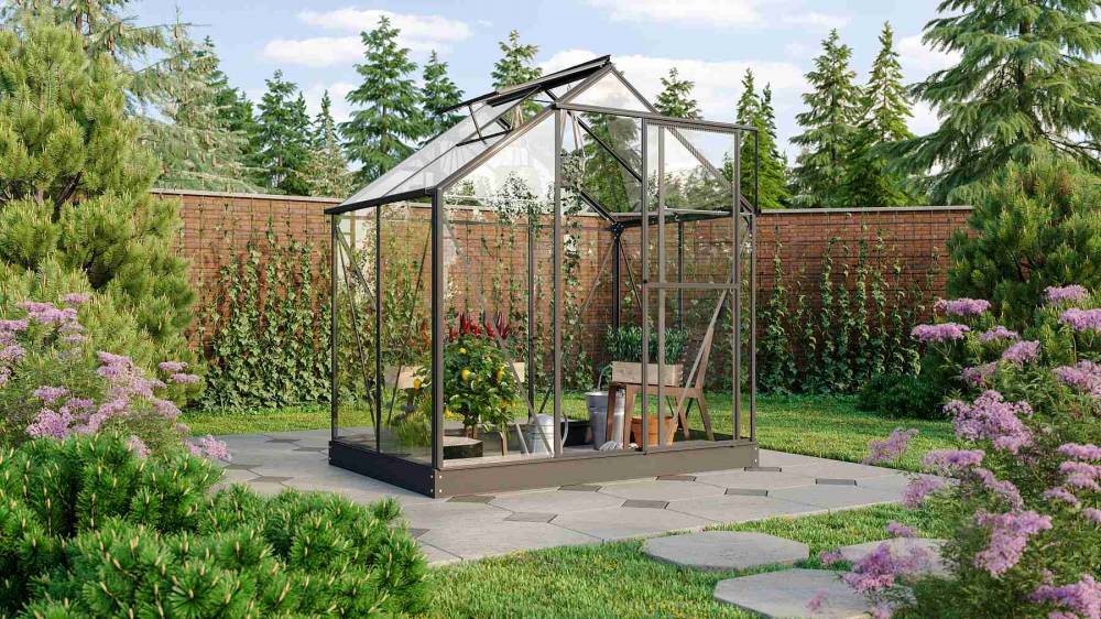 Obrázek k výrobku 80449 - skleník VITAVIA TRITON 2500 čiré sklo 3 mm černý LG3651