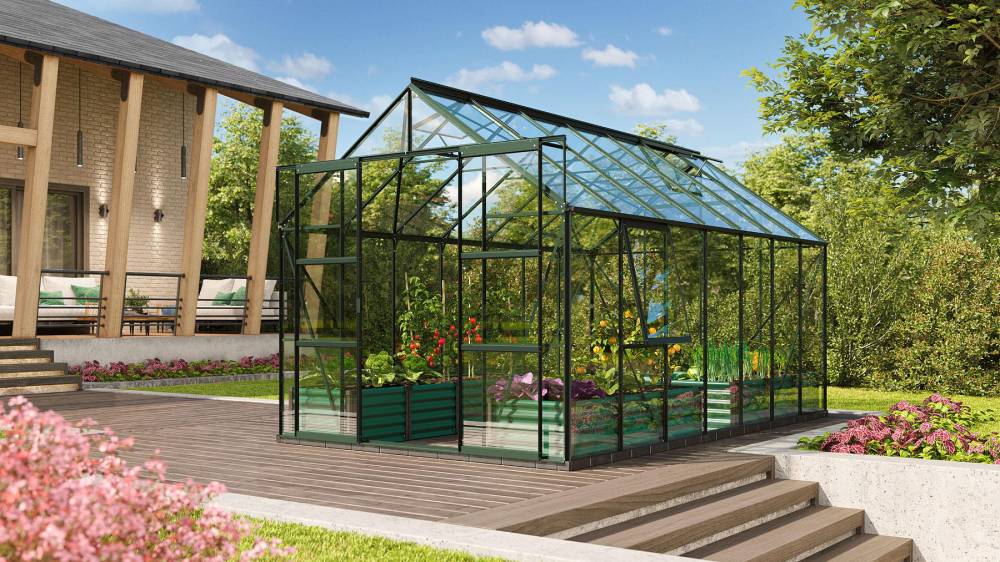 Obrázek k výrobku 41837 - skleník VITAVIA URANUS 11500 čiré sklo 3 mm zelený