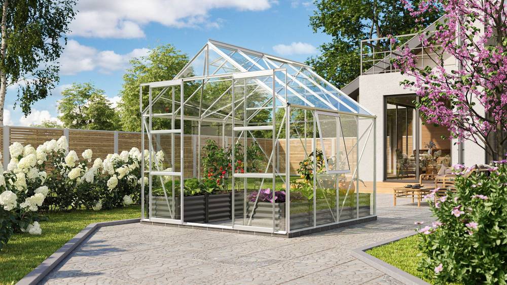 Obrázek k výrobku 41833 - skleník VITAVIA URANUS 6700 čiré sklo 3 mm stříbrný