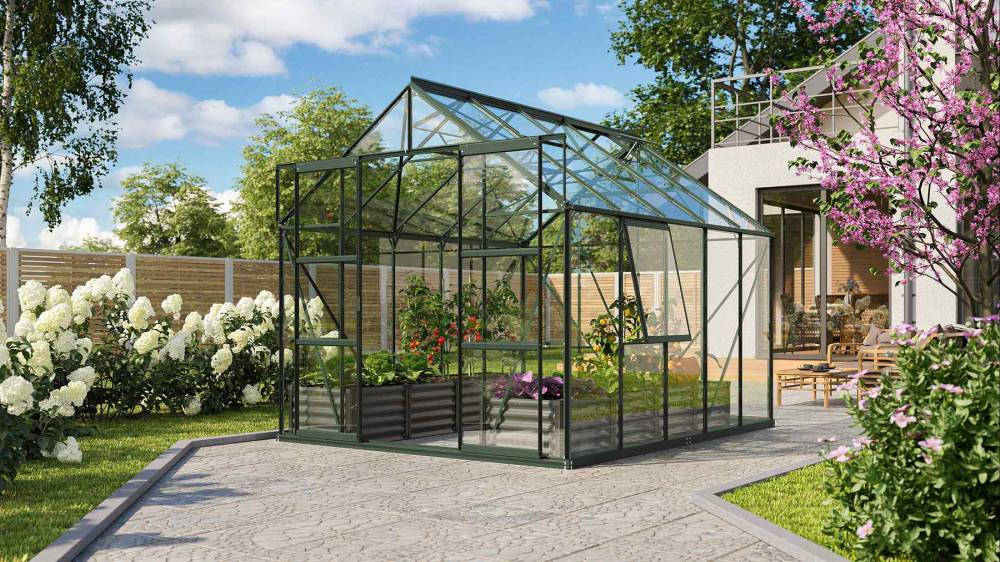 Obrázek k výrobku 41839 - skleník VITAVIA URANUS 8300 čiré sklo 3 mm zelený