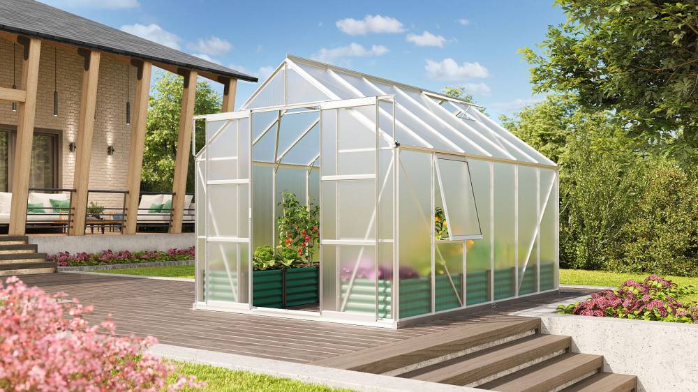 Obrázek k výrobku 41535 - skleník VITAVIA URANUS 9900 PC 4 mm stříbrný