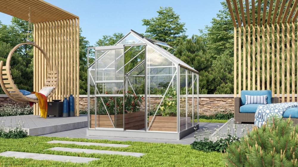 Obrázek k výrobku 41826 - skleník VITAVIA VENUS 3800 čiré sklo 3 mm stříbrný