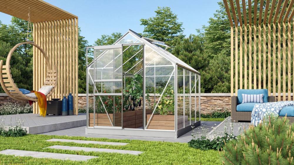 Obrázek k výrobku 41827 - skleník VITAVIA VENUS 5000 čiré sklo 3 mm stříbrný