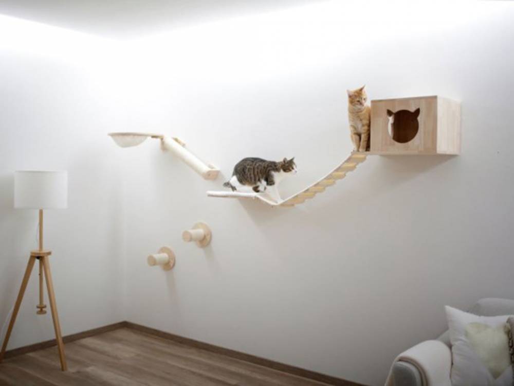 Obrázek k výrobku 81598 - Škrabadlo pro kočky KERBL ANDEN, sada nástěnných pater 8 ks