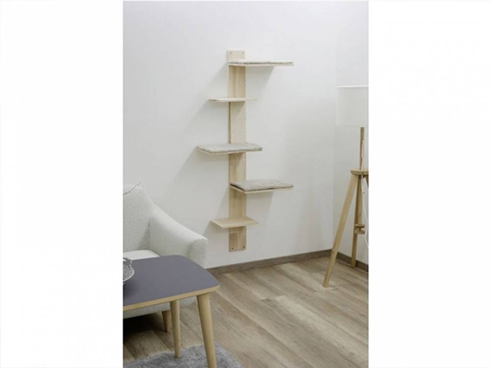 Obrázek k výrobku 81239 - Škrabadlo pro kočky KERBL TIMBER - kočičí strom na zeď 150 cm