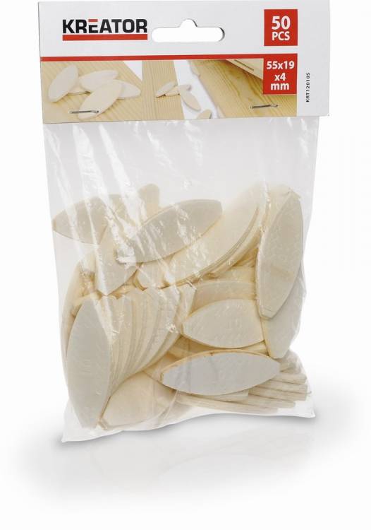 Obrázek k výrobku 15060 - Spojovací lamela 55 x 19 x 4 mm (50 ks)