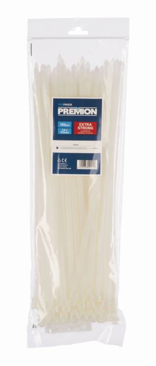 Obrázek k výrobku 90800 - Stahovací pásky bílé 7,6 x 370mm 100ks