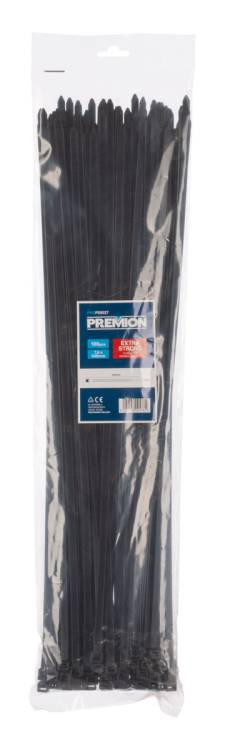 Obrázek k výrobku 90790 - Stahovací pásky černé 7,6 x 540mm 100ks