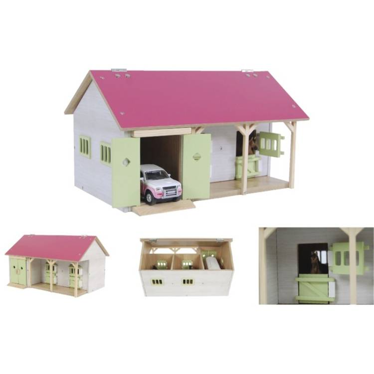 Obrázek k výrobku 73409 - Stáj pro koně se 2 boxy a garáží, 1:32 (bez obsahu)