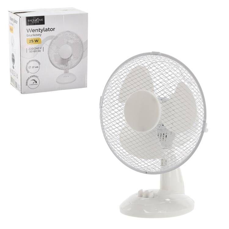 Obrázek k výrobku 95594 - Stolní ventilátor bílý 25W