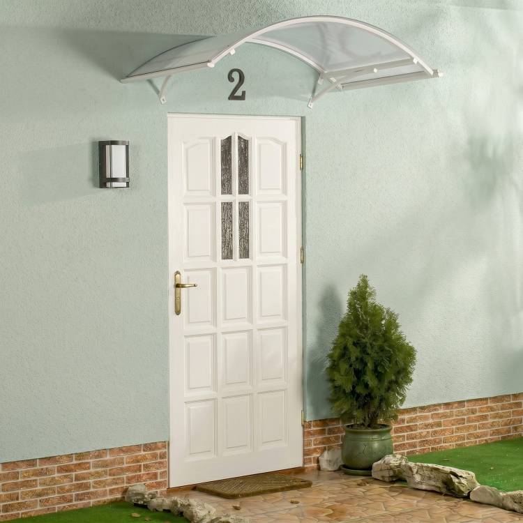 Obrázek k výrobku 41737 - stříška nad dveře LANITPLAST ARCO 160/90 bílá