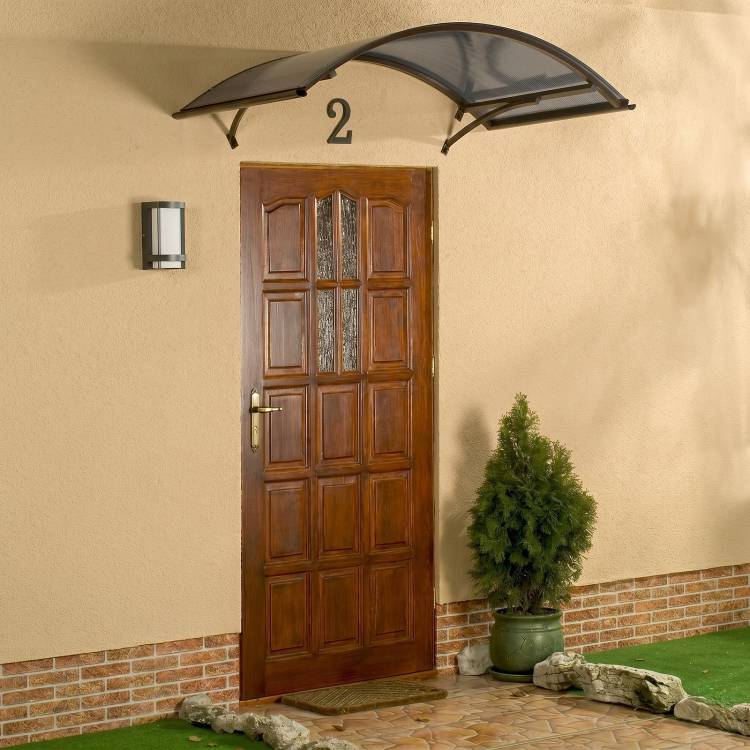 Obrázek k výrobku 41738 - stříška nad dveře LANITPLAST ARCO 160/90 hnědá
