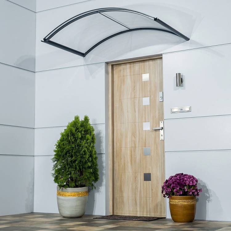 Obrázek k výrobku 62913 - stříška nad dveře LANITPLAST ARCUS 160/90 antracit LG2177
