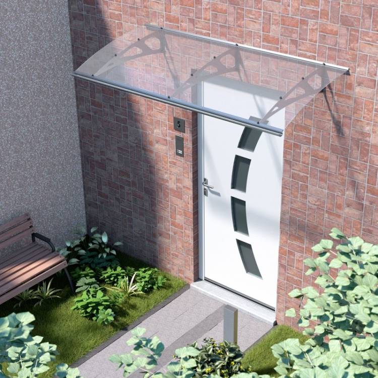 Obrázek k výrobku 73224 - stříška nad dveře LANITPLAST BLUEMOON XL 197/89 stříbrná