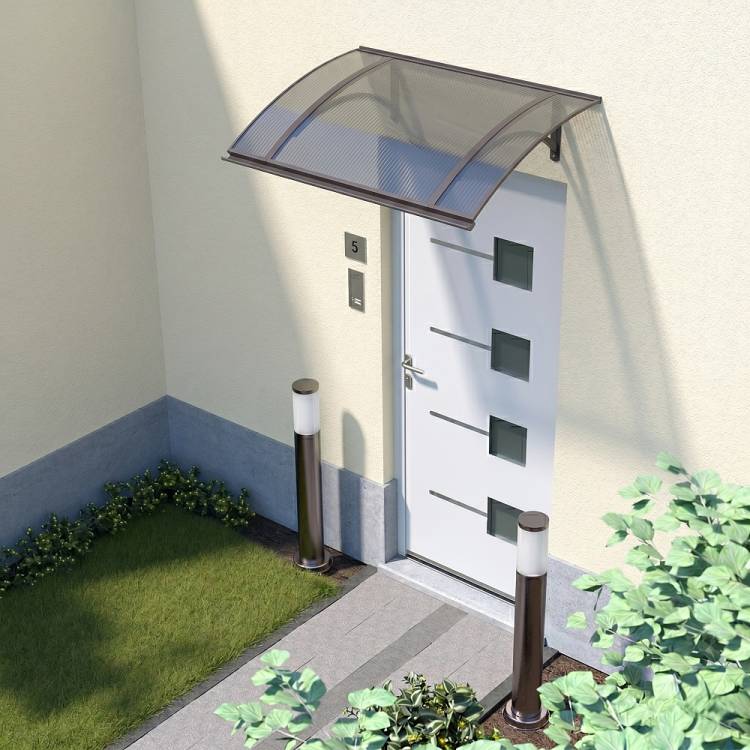 Obrázek k výrobku 41721 - stříška nad dveře LANITPLAST LARUS 160/87 hnědá