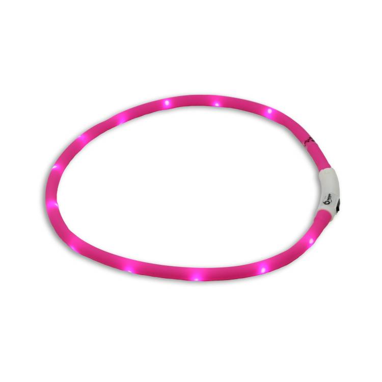 Obrázek k výrobku 78373 - Svítící LED obojek pro psy, různé barvy - Růžová