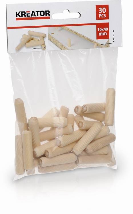 Obrázek k výrobku 15058 - Truhlářské kolíčky 10 x 40 mm (30 ks)