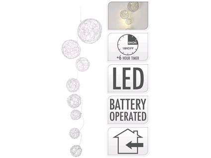 Obrázek k výrobku 67753 - Vánoční osvětlení 0,9m 8LED KULIČKA