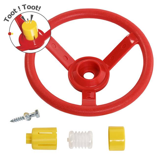 Obrázek k výrobku 29510 - Volant červený s žlutým klaksonem .