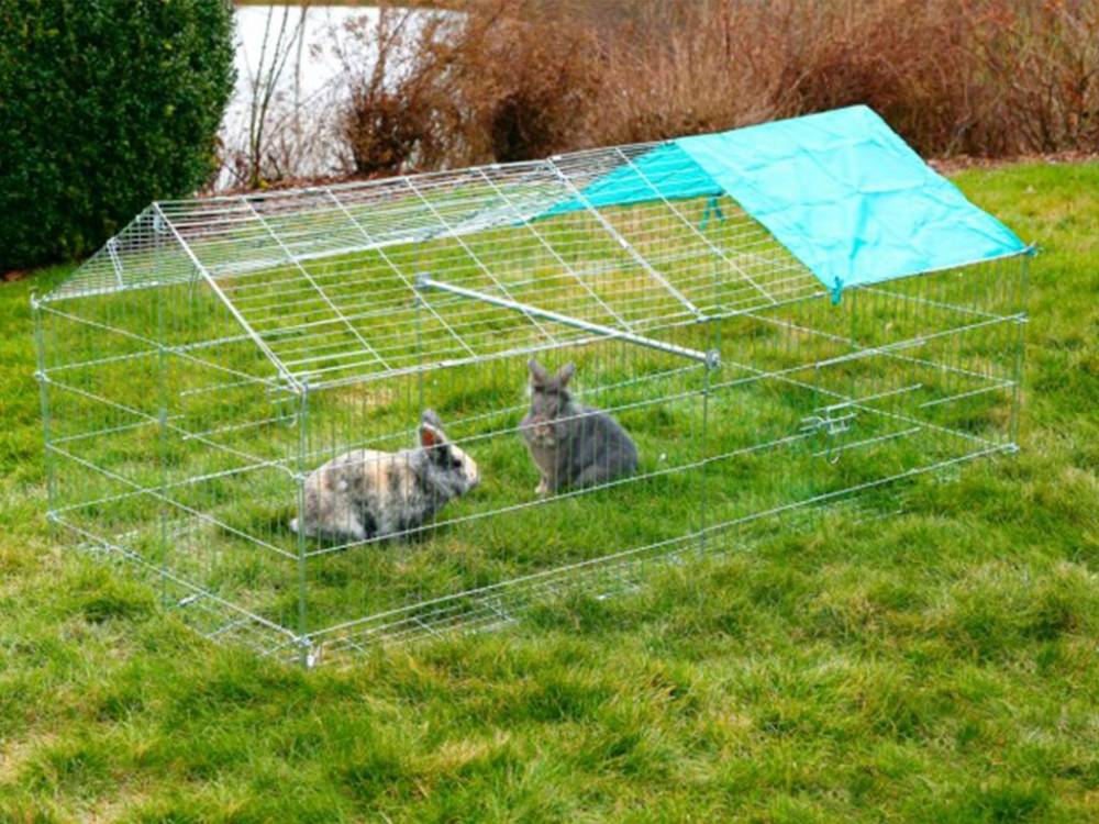 Obrázek k výrobku 81047 - Výběh pro hlodavce s podhrabovou zábranou KERBL 180 x 90 x 75 cm