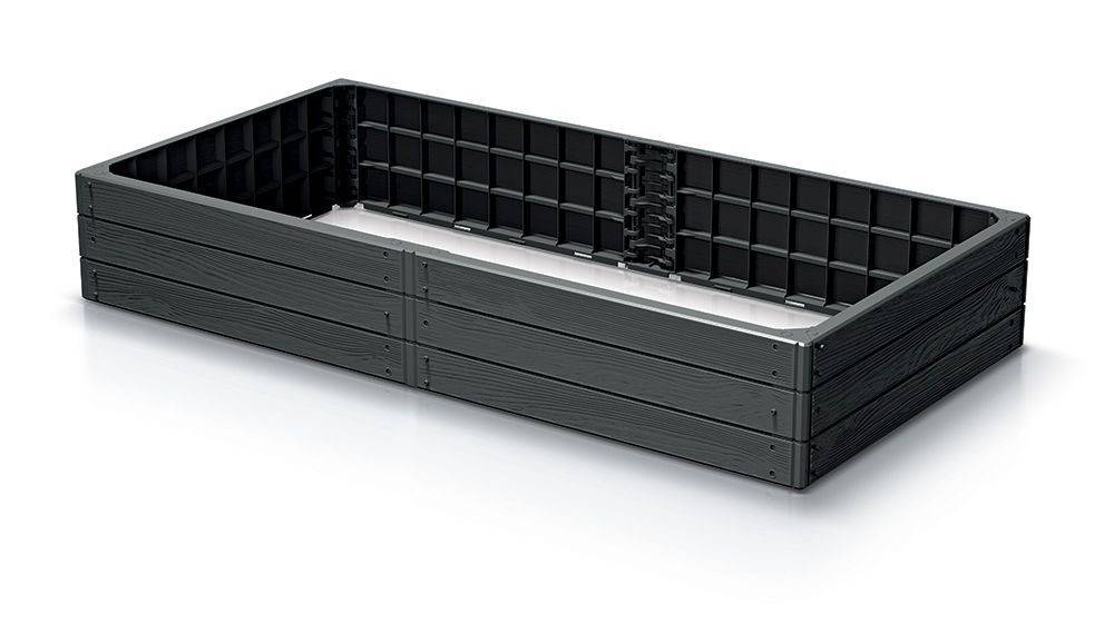 Obrázek k výrobku 82630 - Vyvýšený záhon BASE WOODY antracit 149,2cm