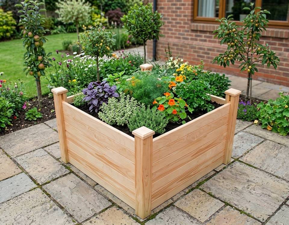 Obrázek k výrobku 69067 - vyvýšený záhon LANITPLAST HOLZKISTE4 natur LG2368